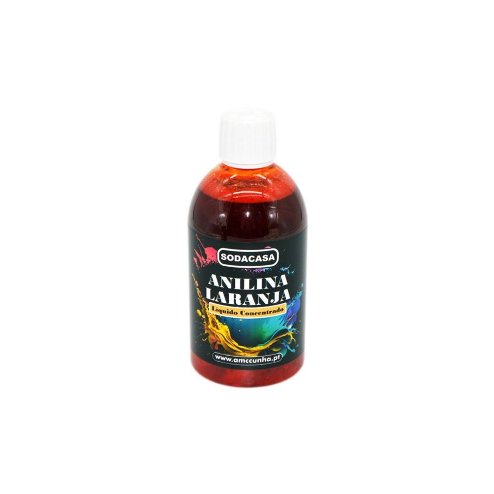 Frasco anilina liquida laranja 200ml