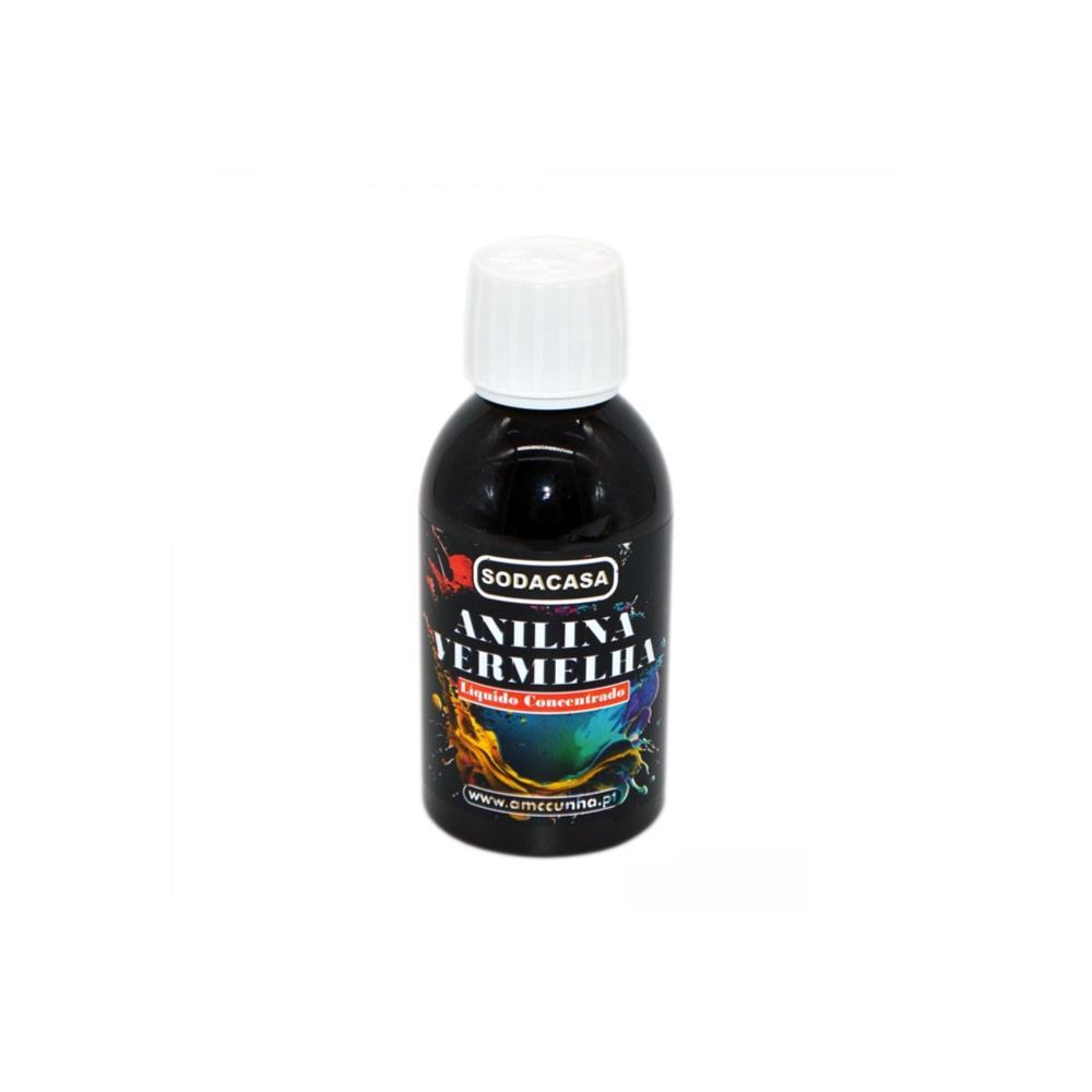 Frasco anilina liquida vermelha 200ml