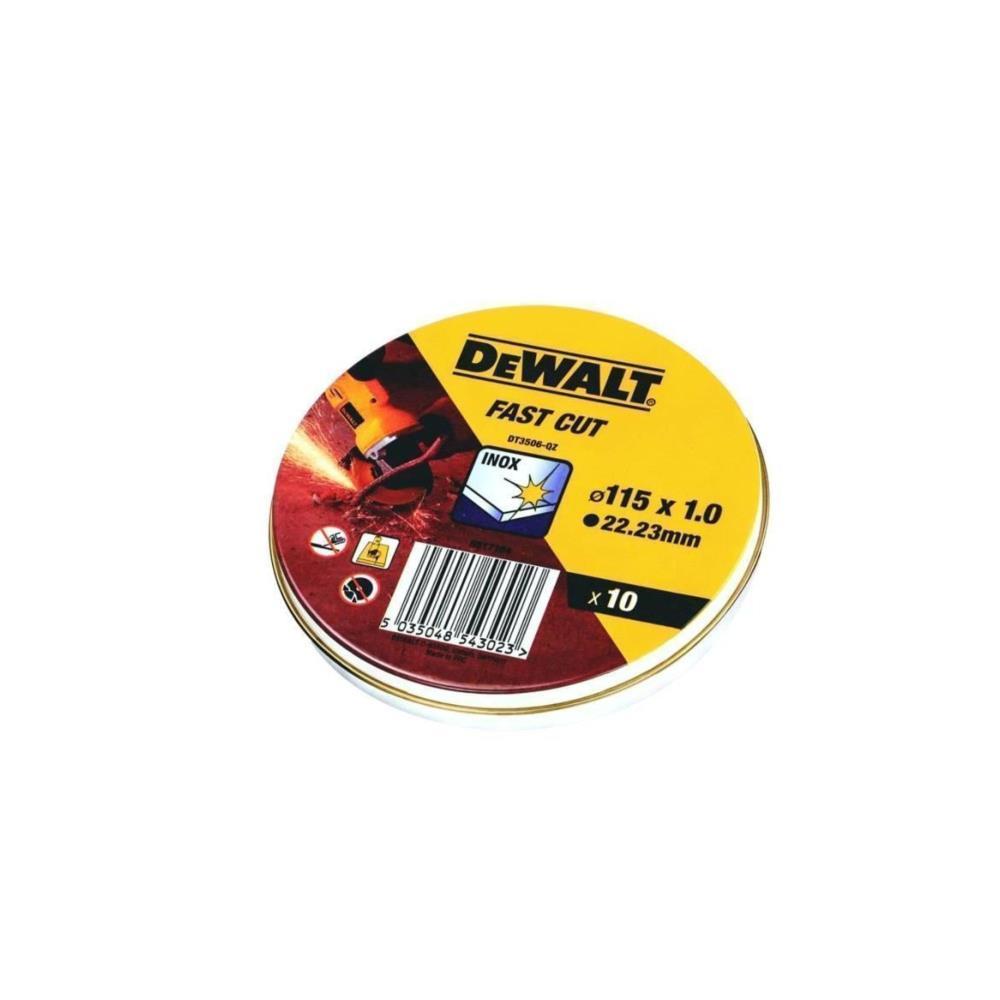 10 DISCOS C/AÇO INOX 115mm DT3506-QZ DEWALT