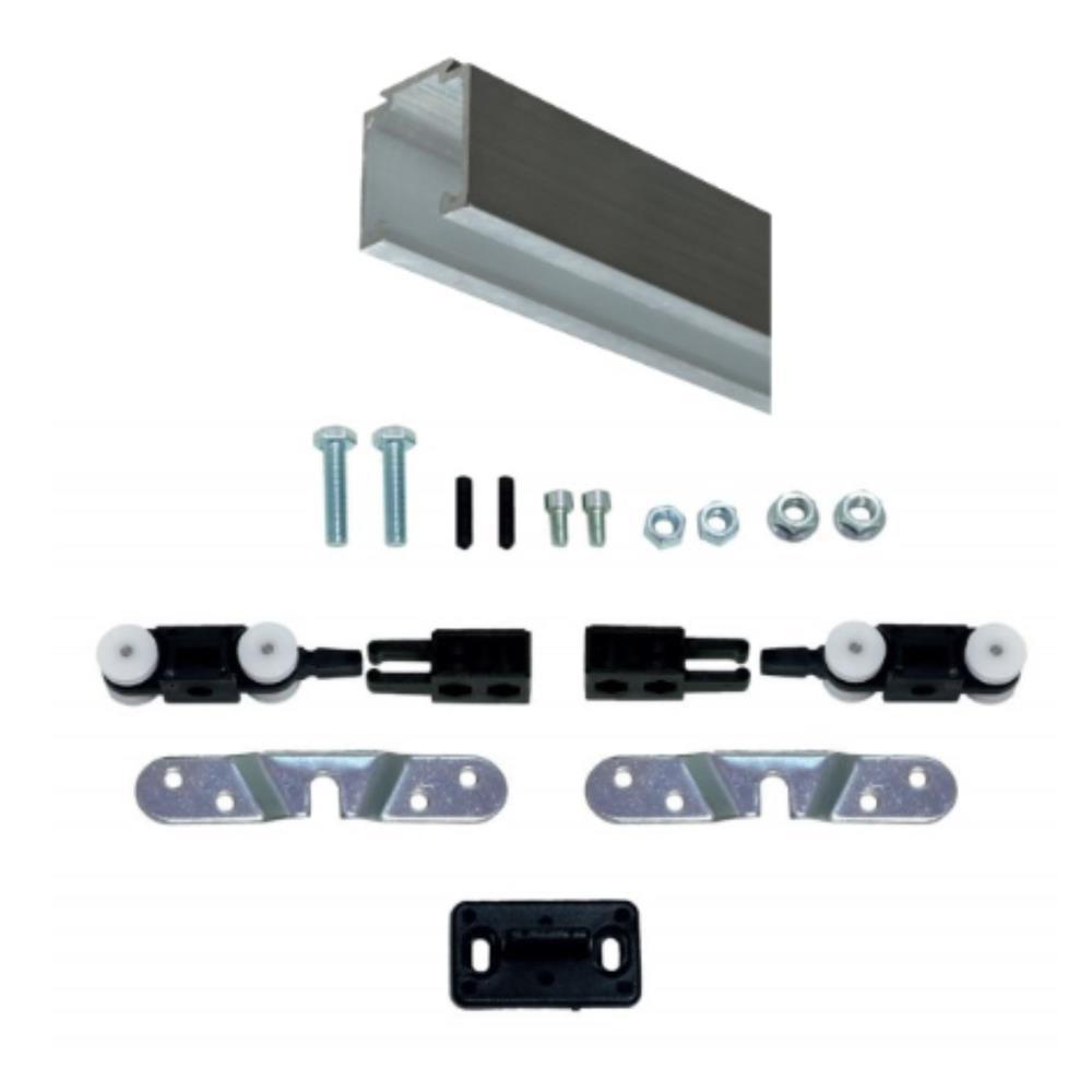 kit calha p/correr - 80kg - 200cm - 90/120cm GLK