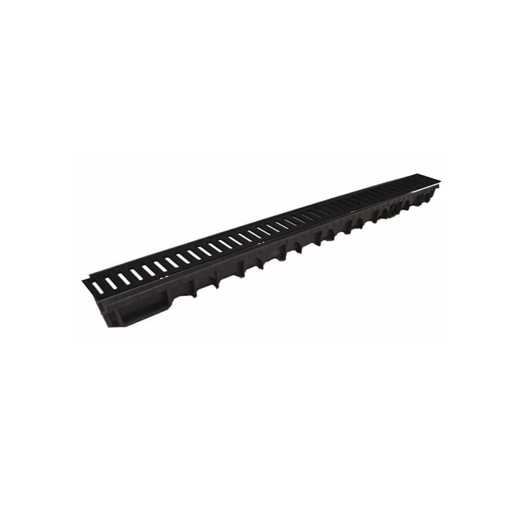 CANAL PP PRETO COMPACT C/GRELHA PP- 100X11X5.5cm