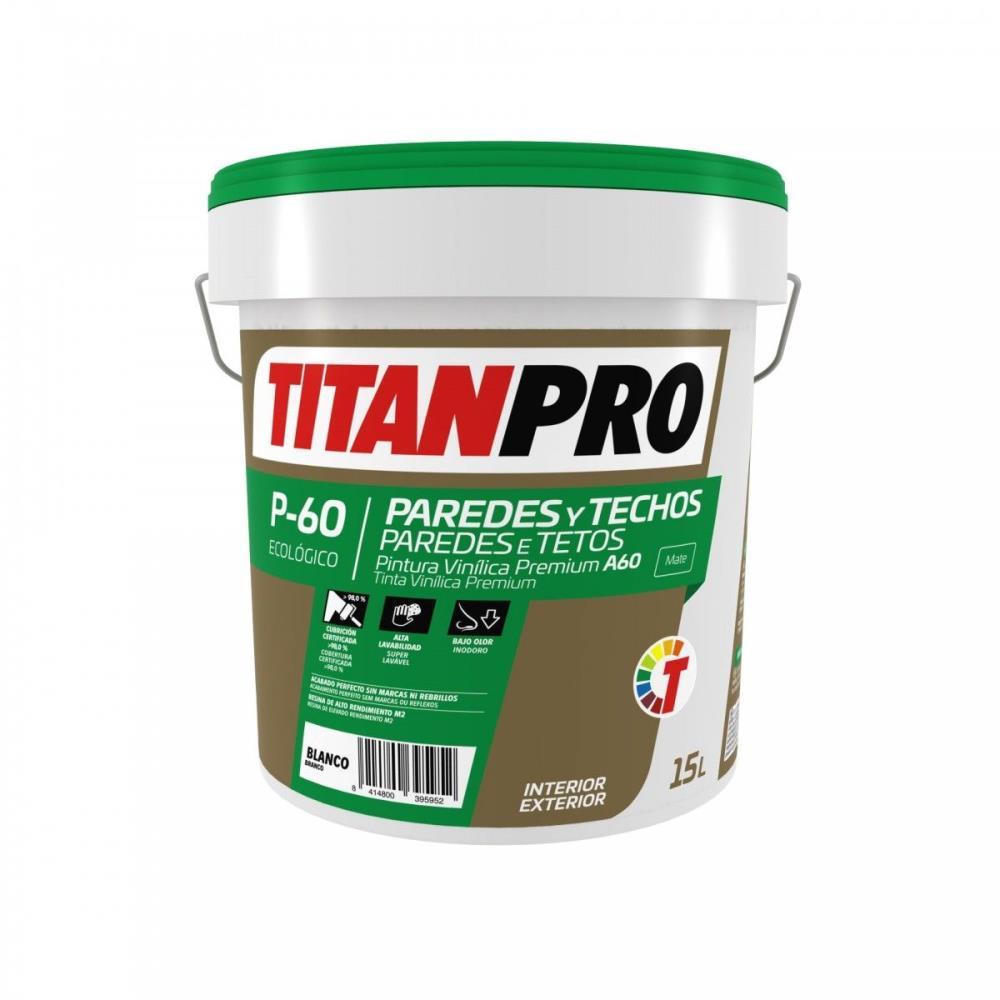 15L TINTA VINILICA PREMIUM P-60 BRANCO MATE TITAN