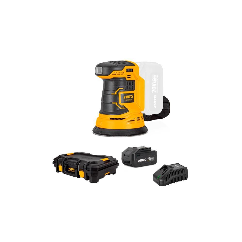 Lixadora orbital 20V+carreg. 20V+bat. 20V+mala Top Vito