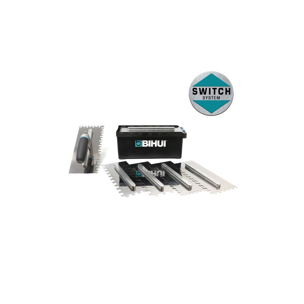 Conjunto de espatulas dentadas comutavel inox PTSJG8 BIHUI