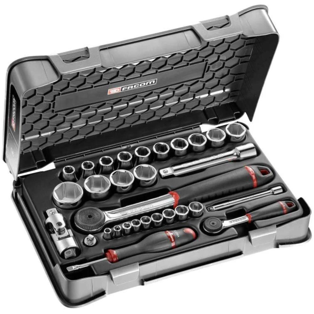 Estojo de chaves de cx RS.161-1PB 1/4"-1/2" sext. 30 Facom