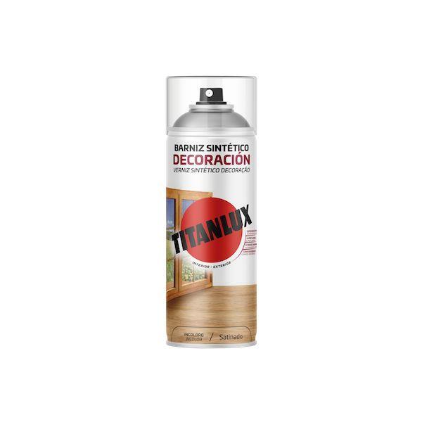 SPRAY VERNIZ SINTETICO DECOR. ACETINADO INC. 400ML TITAN