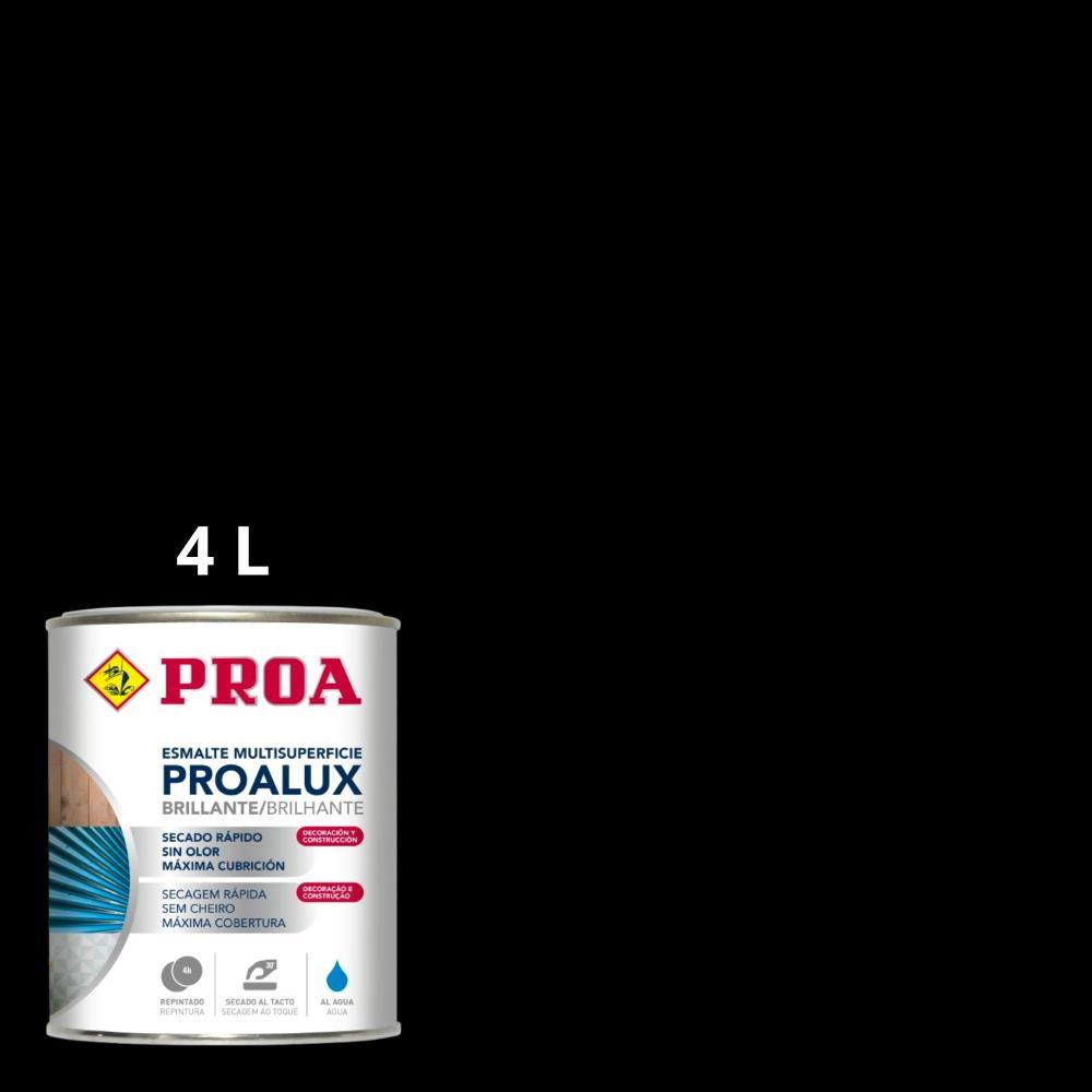 4L Esmalte aquoso brilhante preto Proalux
