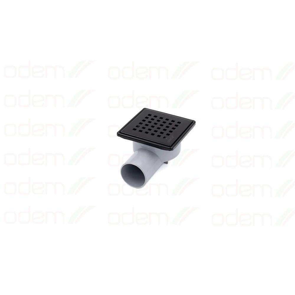Ralo c/grelha e aro 15x15 Updrain inox preto