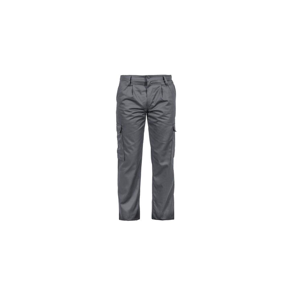 CALÇA TRABALHO CINZA/PRETO 65/35 POL.ALG. TAM. 48