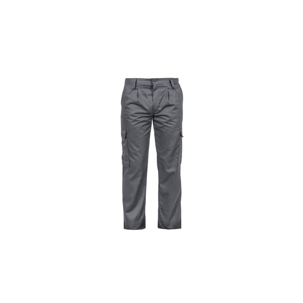 CALÇA TRABALHO CINZA/PRETO 65/35 POL.ALG. TAM. 48