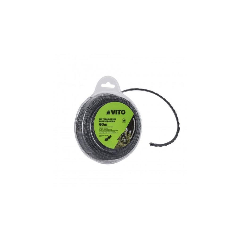 Fio de nylon p/roçadora torcido plus 2.40mm - 300mt Vito