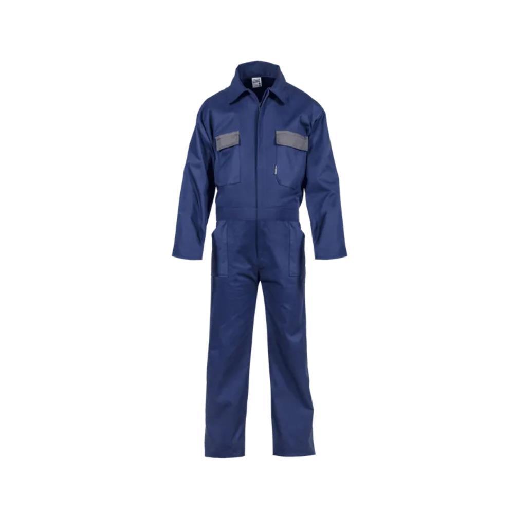 FATO DE TRABALHO AZUL MR./ CINZA 65/35 POL. ALG. TAM. L