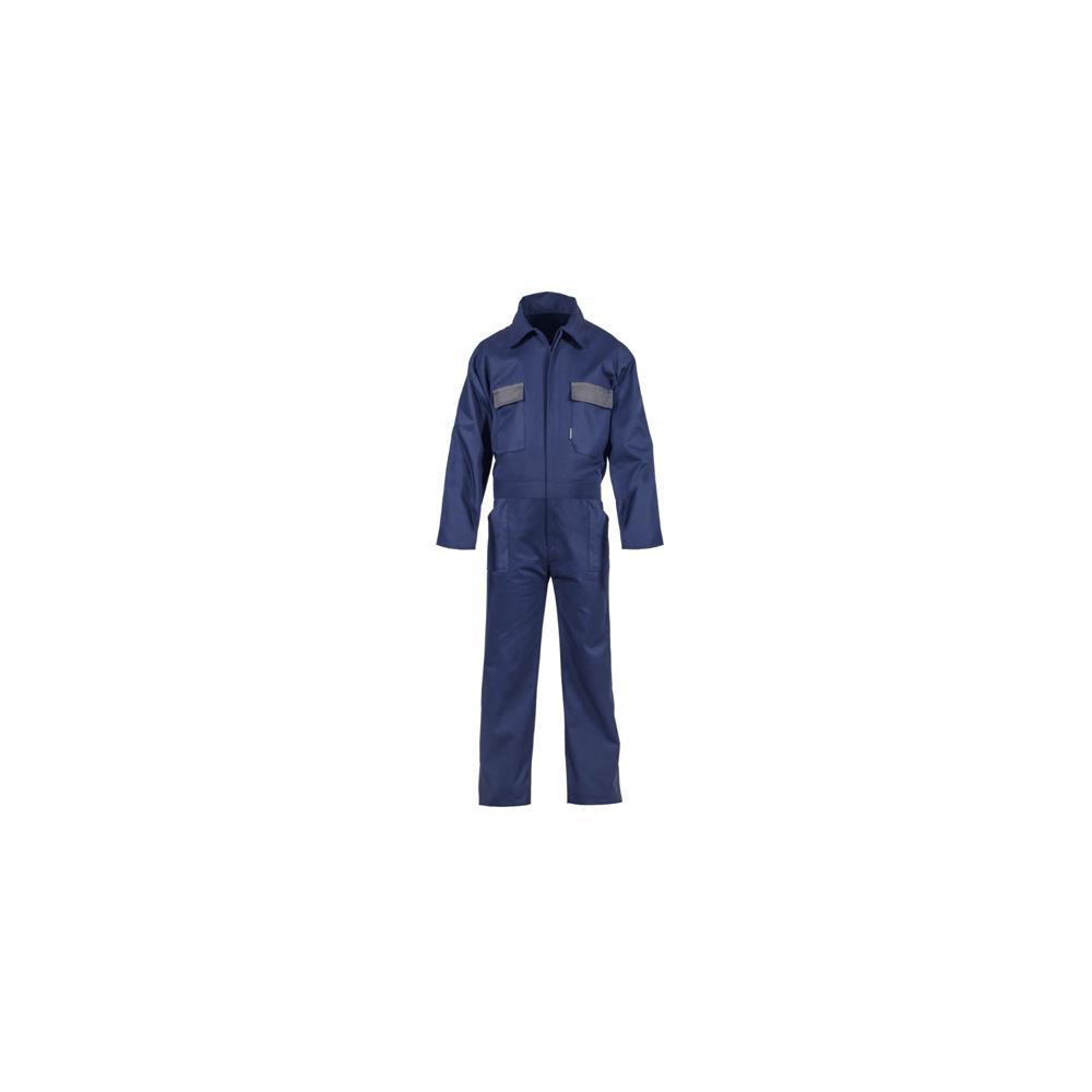FATO DE TRABALHO AZUL MR./ CINZA 65/35 POL. ALG. TAM. XL