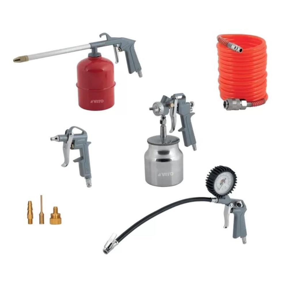 Kit 8 peças profissional p/ar comprimido Vito