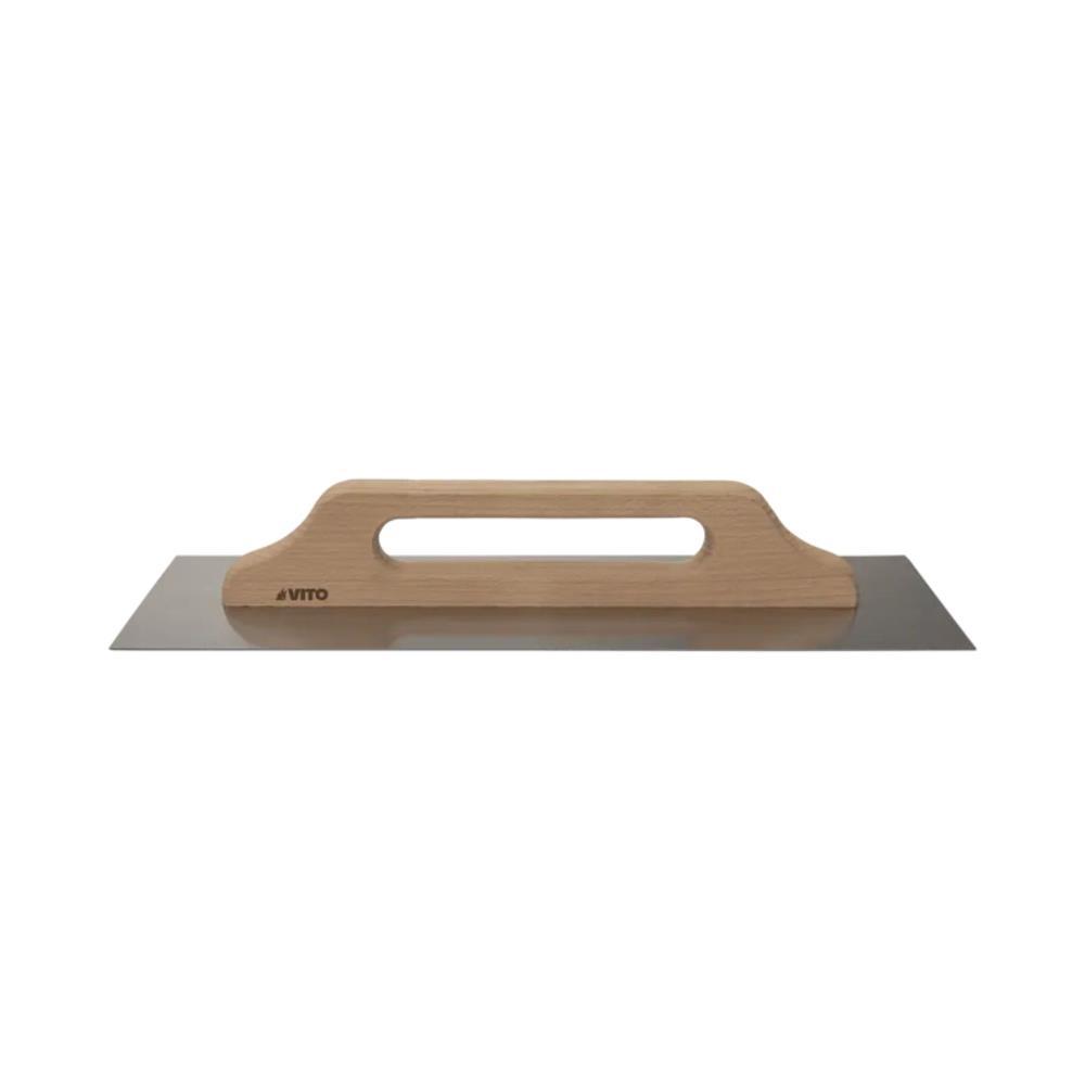 TALOCHA LISA AÇO INOX. C/MAD. 500X130mm