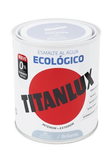 750ml ESMALTE TITANLUX ECO CINZA PEROLA BRILHANTE TITAN