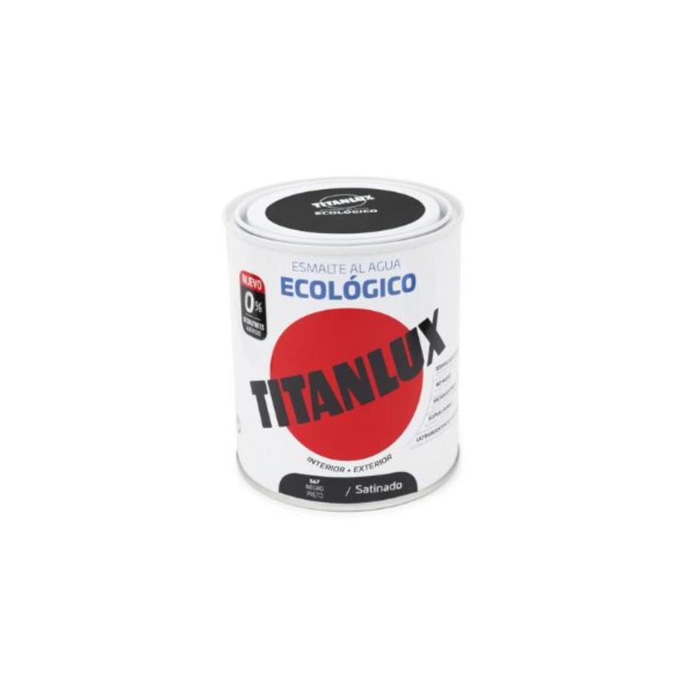 250ML ESMALTE TITANLUX ECO BRILHANTE PRETO TITAN