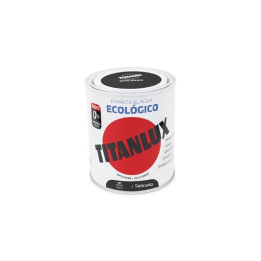 250ML ESMALTE TITANLUX ECO BRILHANTE PRETO TITAN