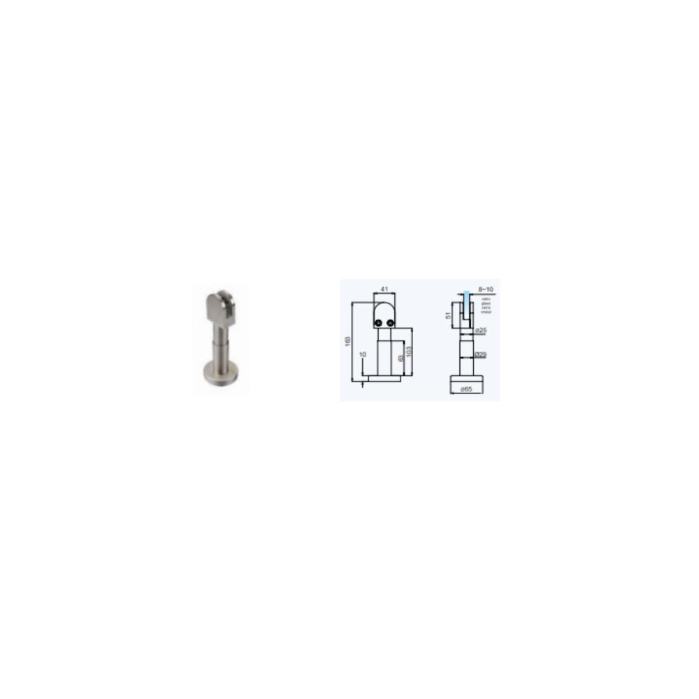 ACESS WC PE REF. PFV-02 P/VIDRO AÇO INOX APC
