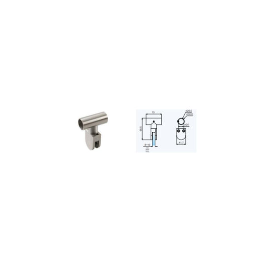 ACESS WC SUPORTE P/TUBO SV-002 0º P/VIDRO AÇO INOX APC