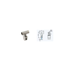 ACESS WC SUPORTE P/TUBO SV-002 0º P/VIDRO AÇO INOX APC