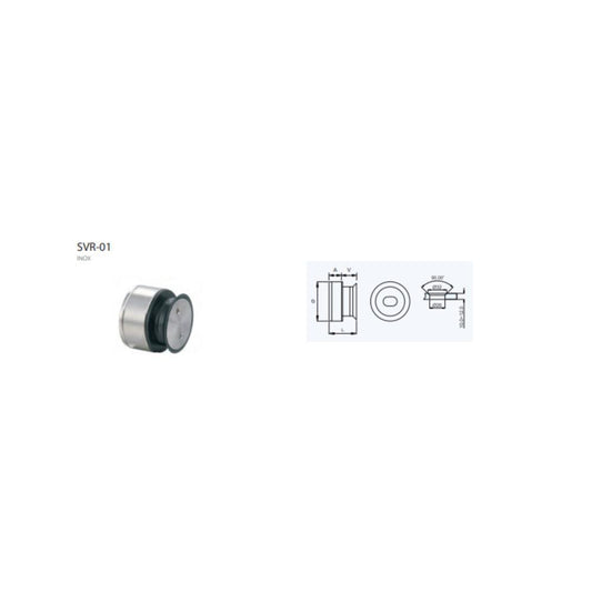 Suporte conect. p/vidro fix SVR-01/1 6mm inox APC