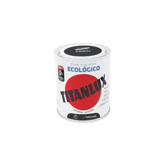 250ML ESMALTE TITANLUX ECO ACETINADO PRETO TITAN