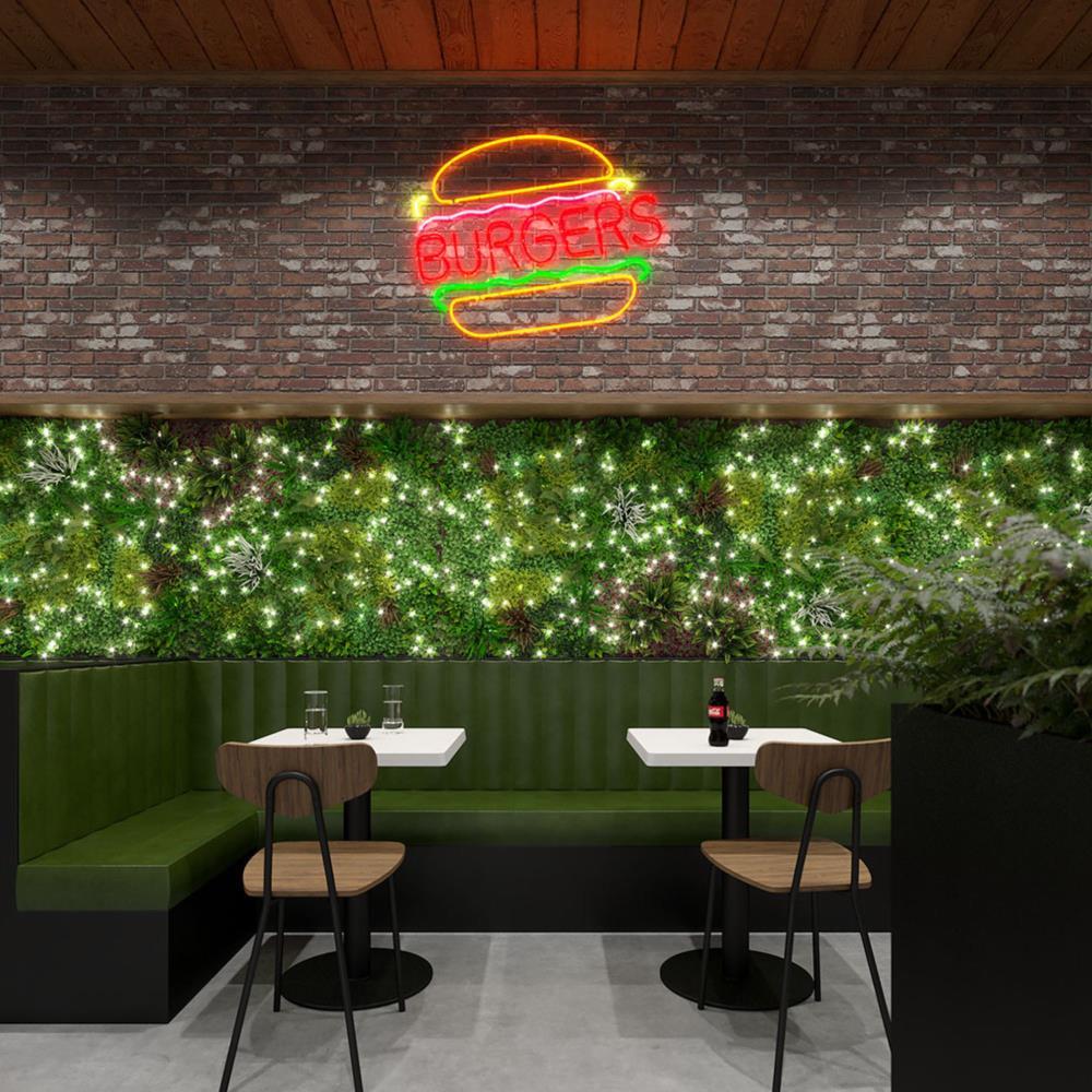 Jardim vertical Jungle led VD 1.0X1.0mt Tenax