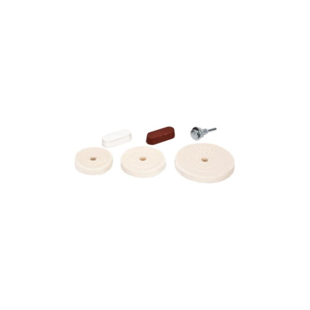 KIT ESCOVAS CIRC. POLIR 63mm a 100mm + BARRA POLIR 6 pçs