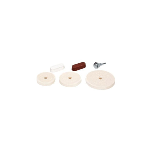 KIT ESCOVAS CIRC. POLIR 63mm a 100mm + BARRA POLIR 6 pçs