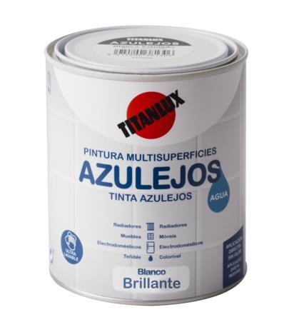 750ml ESMALTE AZULEJOS AQUOSO BRANCO BRILHANTE TITAN