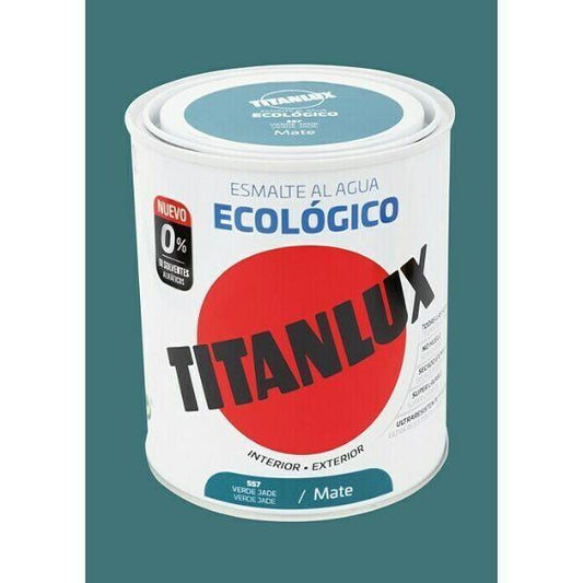 750ml ESMALTE TITANLUX ECO VERDE JADE MATE TITAN