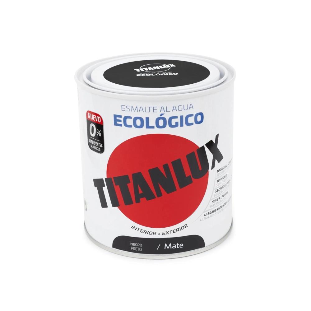 250ML ESMALTE TITANLUX ECO MATE PRETO TITAN