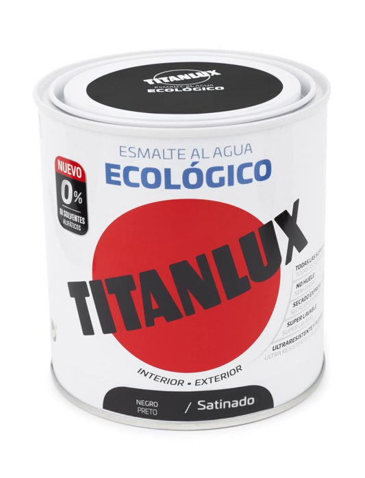 750ml ESMALTE TITANLUX ECO PRETO MATE TITAN