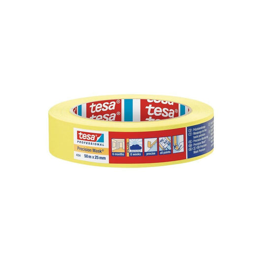 tesakrepp Presision Mask 4334, rolo fita adesiva 50mx25mm