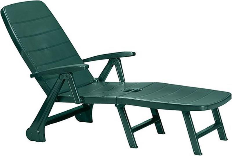 Espreguiçadeira dobrável para piscina ROMA VERDE KETER
