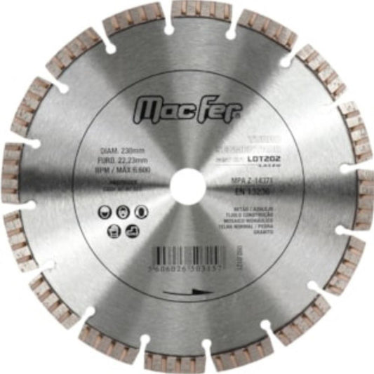 DISCO DIAM. TUBO SEGMENTADO LASER 230mm