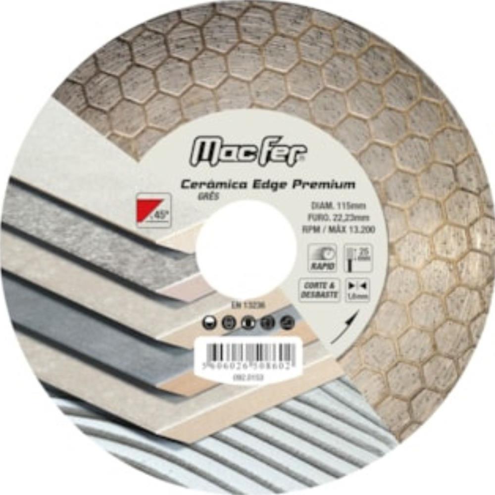 Disco diamantado ceramica Edge premium 115x25mm MF
