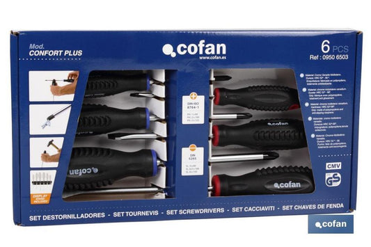 CJ. 6pcs CHAVES DE FENDA COFAN