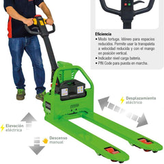 Porta paletes a bateria litio 1500kg 48V/20Ah Imcoinsa