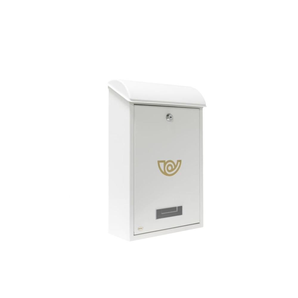 Caixa de correio 2-400x250x100 aço branco Amig