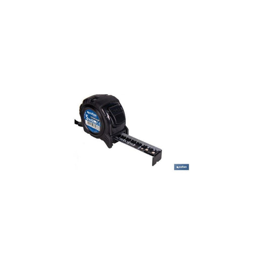 FIta metrica 2 faces preto 5x25mm Cofan