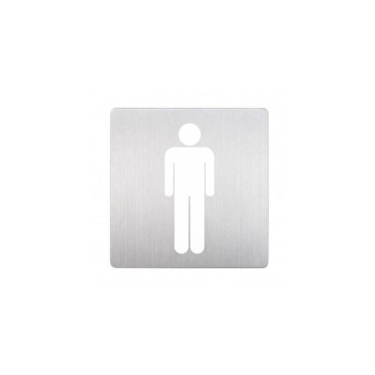 Placa de sinalética Inox 100x100-Masc./ Fem. - BL1