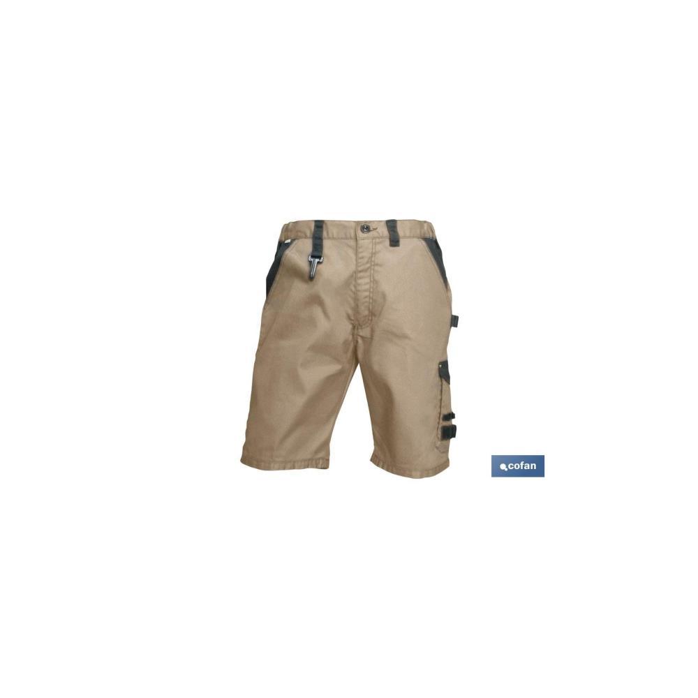 BERMUDAS DE TRABALHO BEJE/PRT T46 160GMS/M