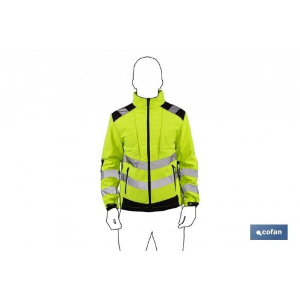 Casaco SOFSHELL alta visibilidade tam. S  amarelo preto