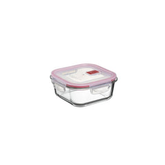 CAIXA HERM. QUAD. COO&EAT VIDRO 0.8L VERMELHO