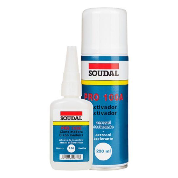 Pro 100A cola ciano +ativador 200ml Soudal