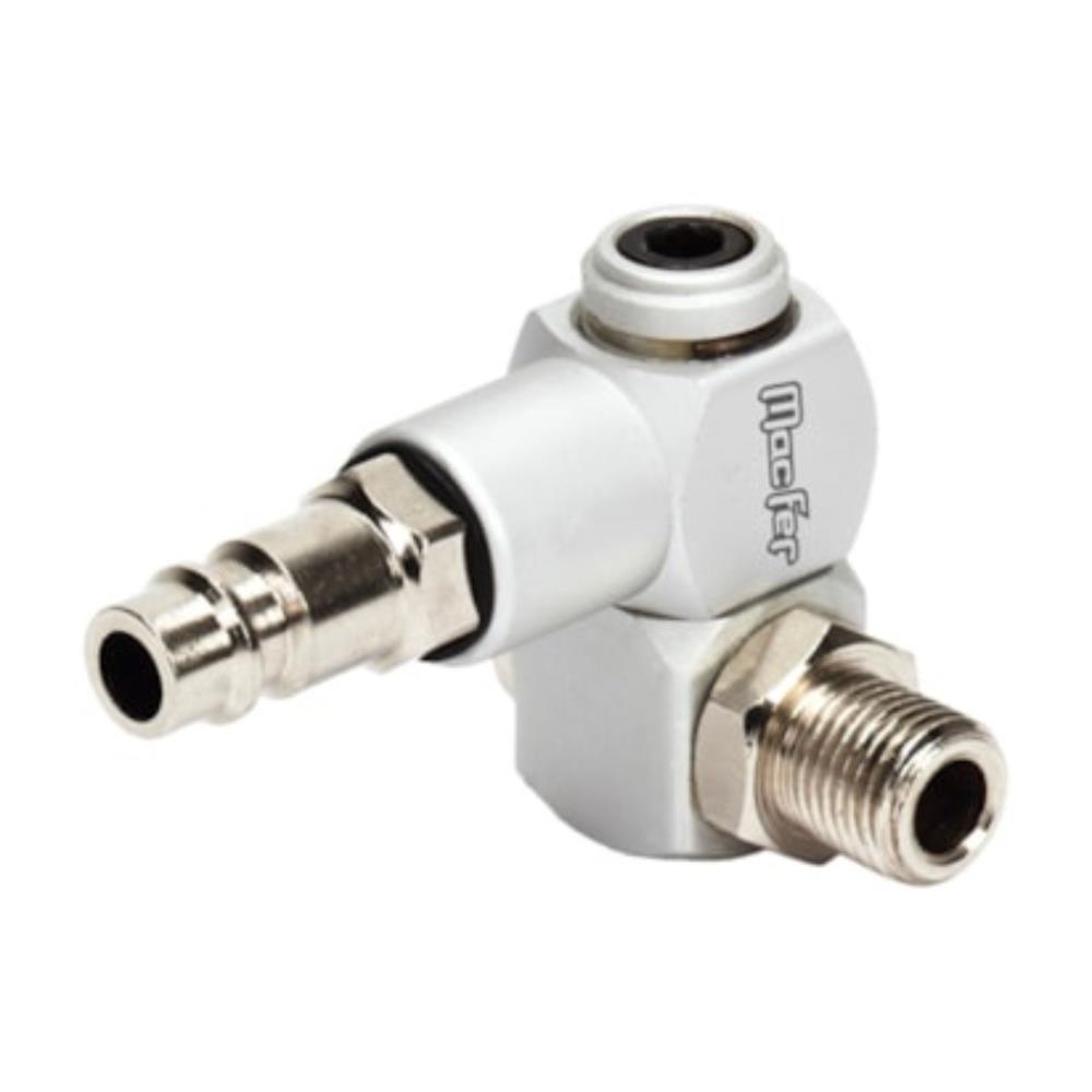 Ponteira ar comp. adapt. artic. rosca macho SE11-APM 1/4" MF