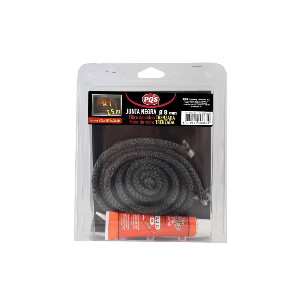 JUNTA NEGRA RED. 8mm FIBRA DE VIDRO PQS