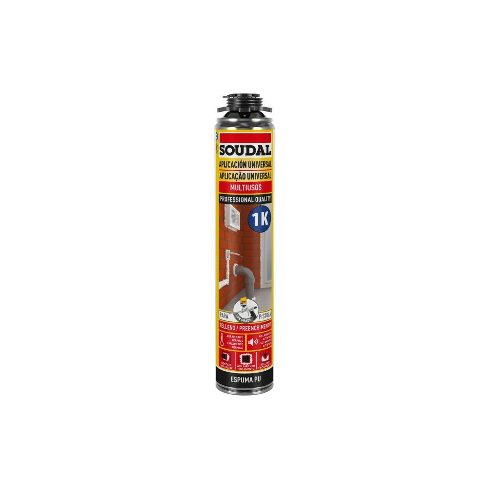 Espuma poliuret. multiuso universal pistola 750ml Soudal